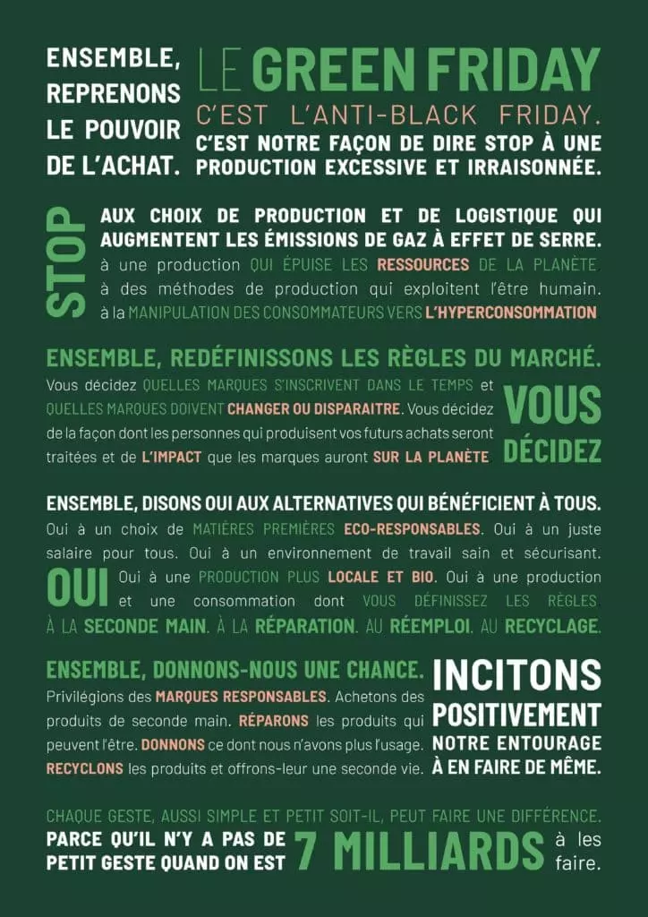 manifeste green friday