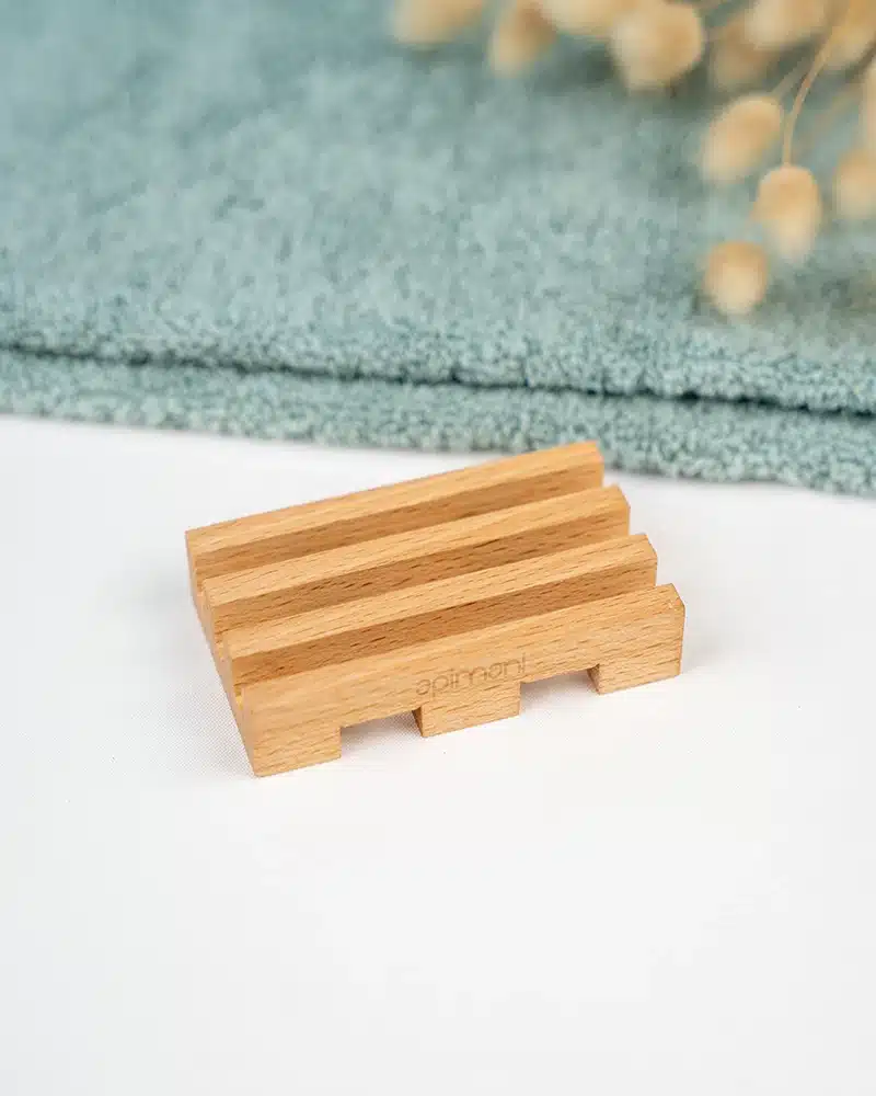 petit porte savon en bois massif