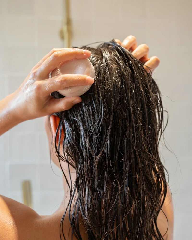 shampoing solide framboise cheveux