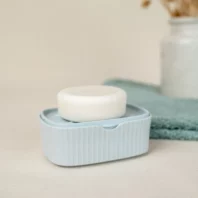 boîte porte-savon bleu