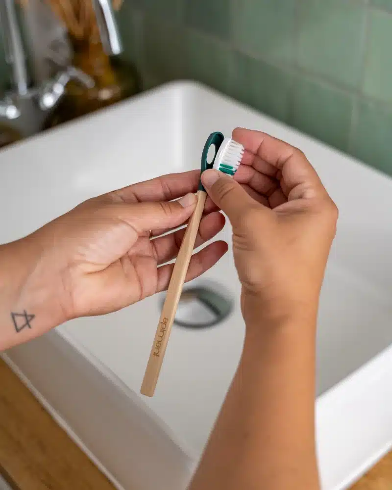 brosse a dents bois a tete amovible
