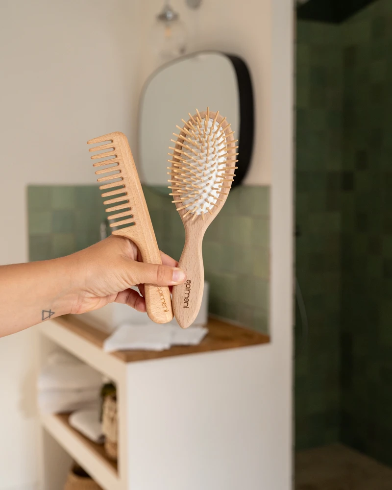 peigne brosse à cheveux bois