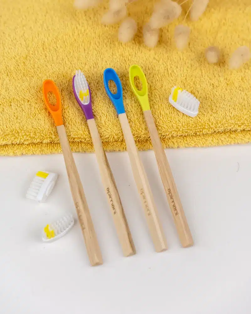 brosse a dents tete amovible enfant colorees