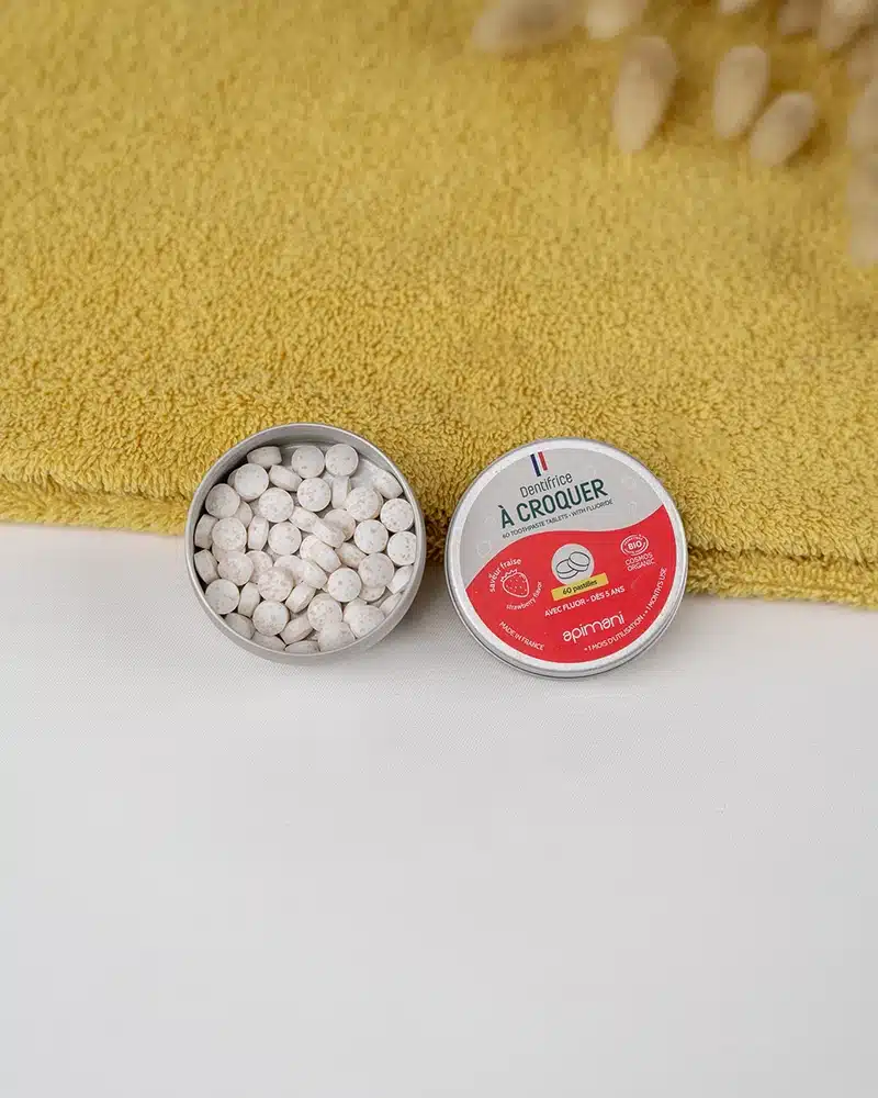 dentifrice à croquer fraise
