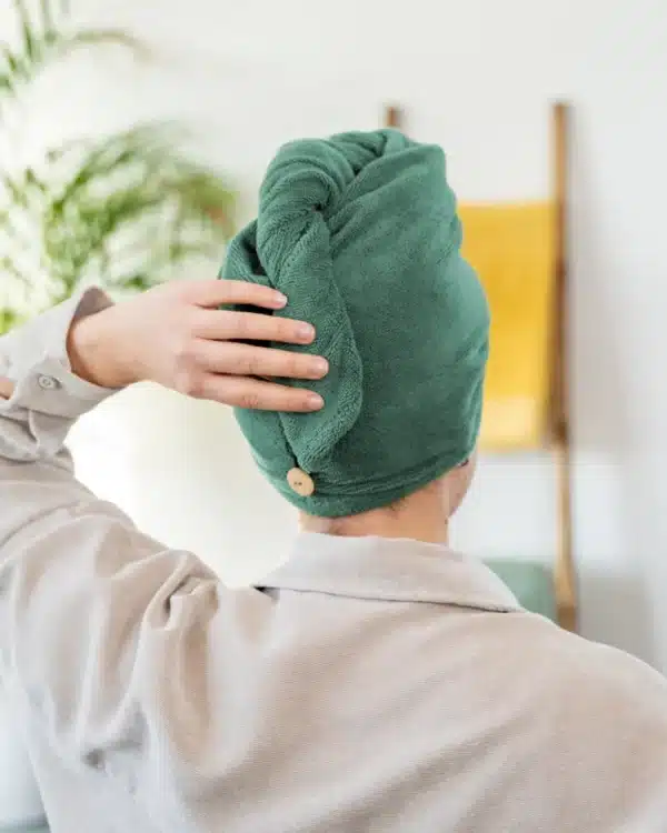 Serviette à cheveux en viscose de bambou