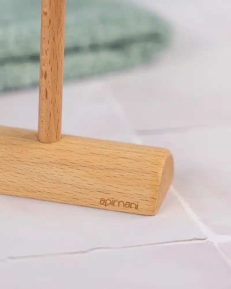 rangement accessoires rasage bois