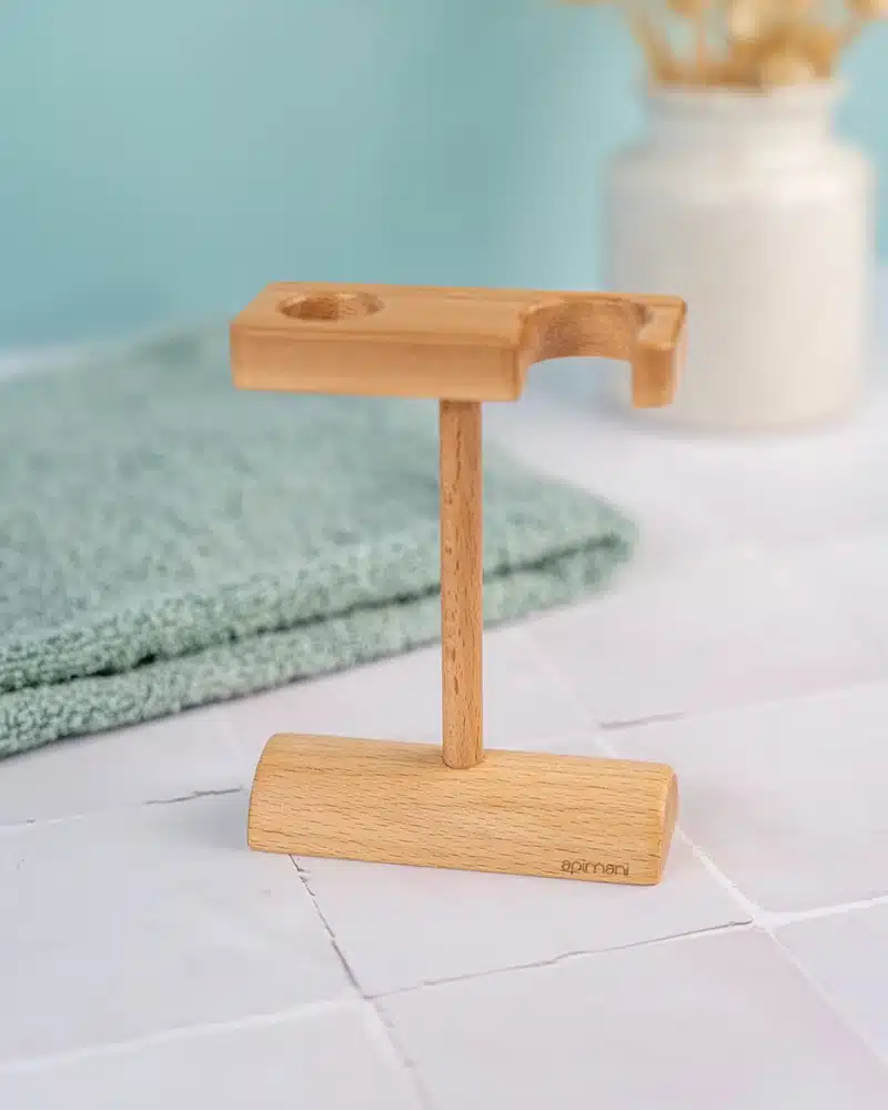 support blaireau rasoir bois francais