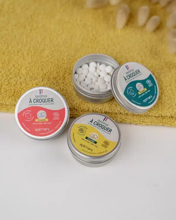kit trio dentifrice a croquer bio
